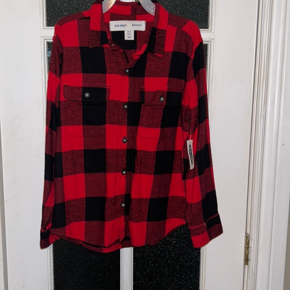 3 for $20 💙 Boys red flannel Dress Shirt NWT - Picture 1 of 1